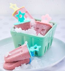 Paletas heladas de fresa