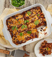 Ancho-Cranberry Turkey Enchiladas