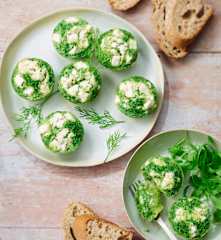 Egg muffins aux épinards et feta