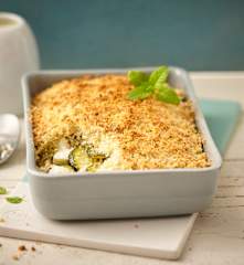 Crumble de courgette à la menthe