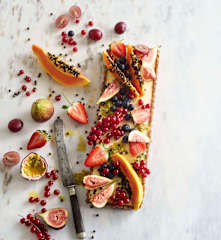 Tarte de frutos de verão sem açúcar