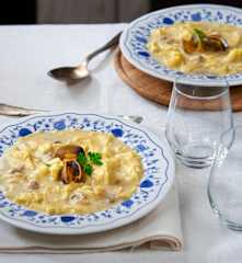 Minestra di vongole con maltagliati