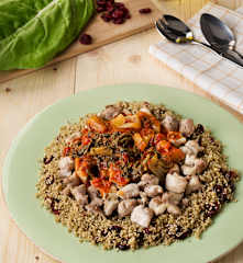 Quinoa con acelgas y pollo