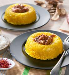 Mini corone di riso con ragù alla boscaiola