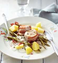 Schweinefilet mit grüner Pfeffersauce