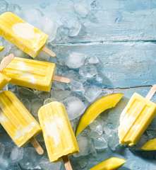 Polos de mascarpone y mango