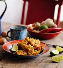 Panierowana cebula bhaji