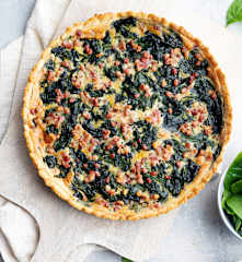 Quiche di spinaci e speck