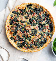 Quiche épinards et lardons