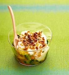 Crumble de courgette aux herbes et à la ricotta