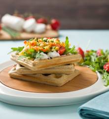 Gofres de sarraceno con verduras (sin gluten)