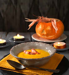 Vellutata di zucca e scampi