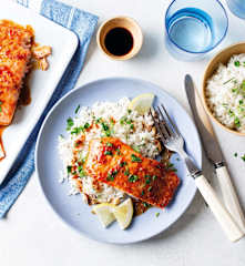 Salmón al limón y soja