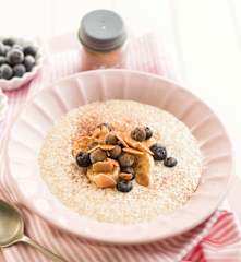 Papas de quinoa com fruta