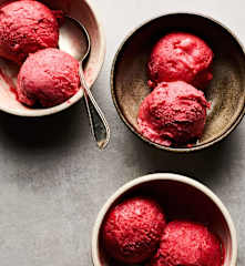 Sorbete de fruta congelada