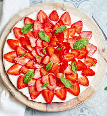 Tarte aux fraises et crème au citron