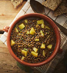 Minestrone di lenticchie e patate