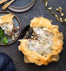 Tourte au confit de canard et aux marrons
