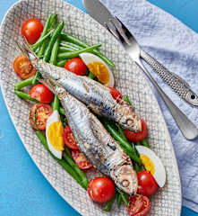 Sardine Parcels with Green Bean Salad