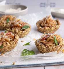 Tartaletas de manzana en espiral