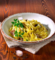 Tagliatelle mit Pilzen