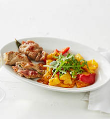 Saltimbocca mit Kartoffel-Paprika-Gemüse