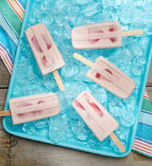 Strawberries and Cream Popsicles