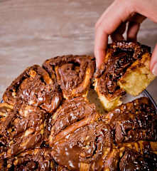Chocolate, Hazelnut and Orange Buns