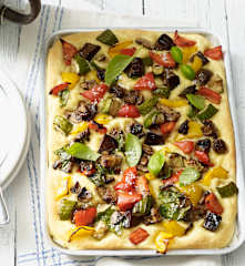 Kartoffelpizza mit Gemüse