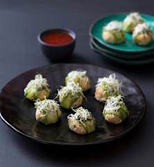 Thai chicken balls with sweet chilli dipping sauce