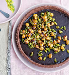 Tarte de chocolate e praliné