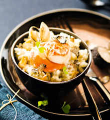 Risotto aux coquillages et à la truffe