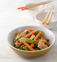 沙茶青椒炒豆皮