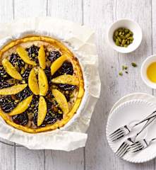 Tarte de polenta aux fruits secs