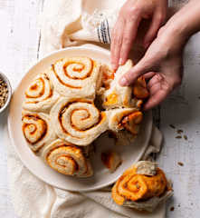 Gedämpfte Pesto-Rollen
