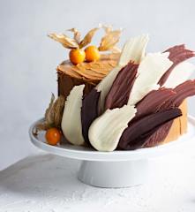 Plumas de chocolate para decorar