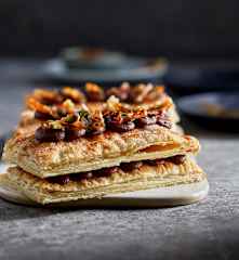 Schoko-Karamell-Millefeuille