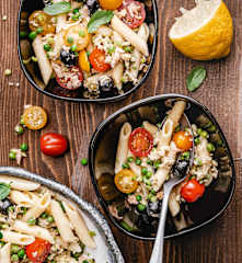 Pasta Salad with Trout and Vegetables