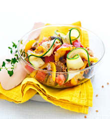 Salade de légumes du soleil au kasha