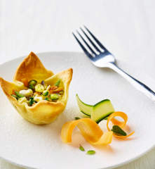 Cestini di verdure croccanti