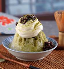 抹茶起司奶蓋紅豆冰