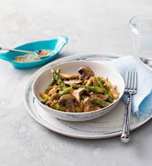 Asparagus and mushroom stir-fry