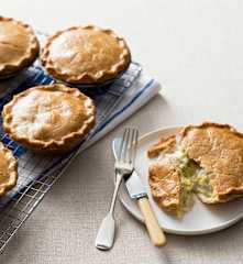 Gluten free chicken and leek pies