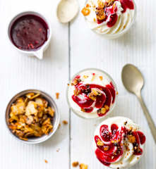Sundae au coulis de fruits rouges