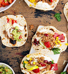 Fajitas mit Rindfleischfüllung