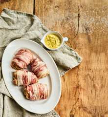 Coxas de frango recheadas com alheira