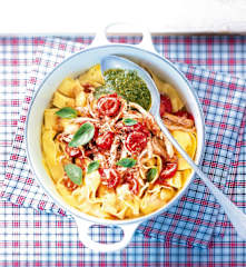 Pappardelles au lapin et au pesto