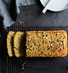 Zucchini pistachio loaf
