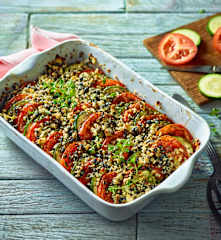 Zucchini-Tomaten-Gratin