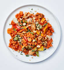 Schweinefleisch mit Wasabi